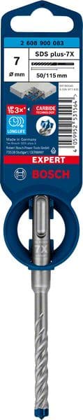 BOSCH EXPERT SDS plus-7X Hammerbohrer, 7 x 50 x 115 mm. Für Bohrhämmer