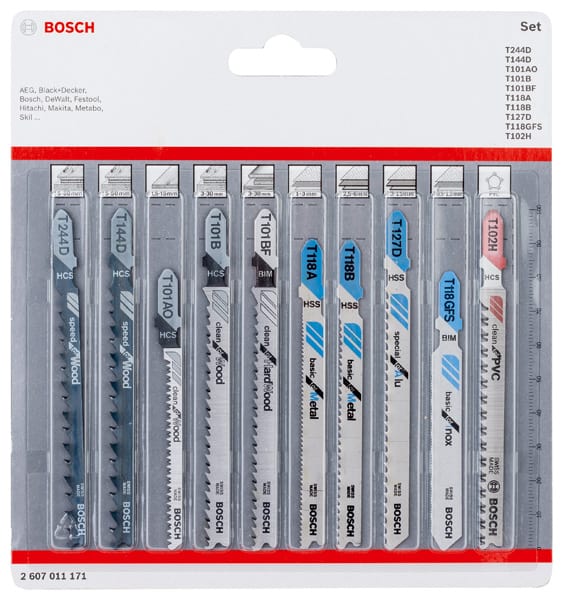 BOSCH Stichsägeblatt-Set All in One, 10-teilig