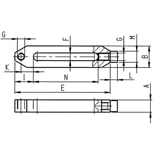 AMF Spanneisen Nr.7110GLX Gr.20-1 f.T-Nut 20mm L.318mm AMF