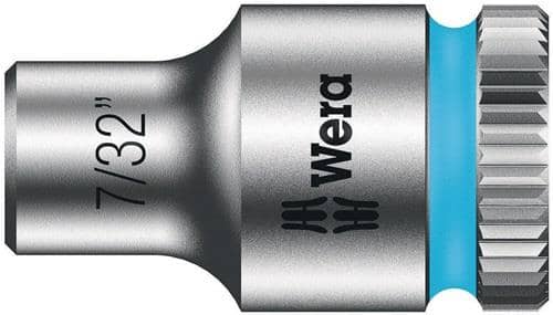 WERA Steckschlüsseleinsatz 8790 HMA Außen-6-kant SW7/32Zoll L.23mm Vierkant1/4Zoll CV