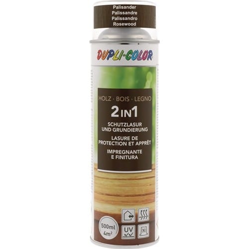 DUPLI-COLOR Holzschutzlasur 2in1 Farbe palisander 500ml Spraydose DUPLI-COLOR