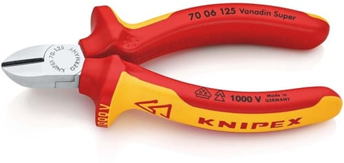 KNIPEX Seitenschneider L.125mm VDE Mehrkomp.-Hüllen KNIPEX