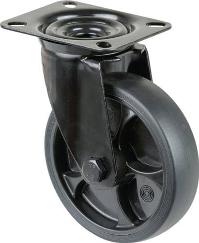 Lenkrolle Lenkrollen Gummi Platte L104xB80 mm Farbe Rolle schwarz BS ROLLEN