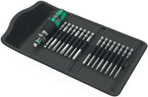 WERA Schraubendrehersatz KK 60 17-tlg.m.Handhalter u.Wechselkl.Falt-Ta WERA