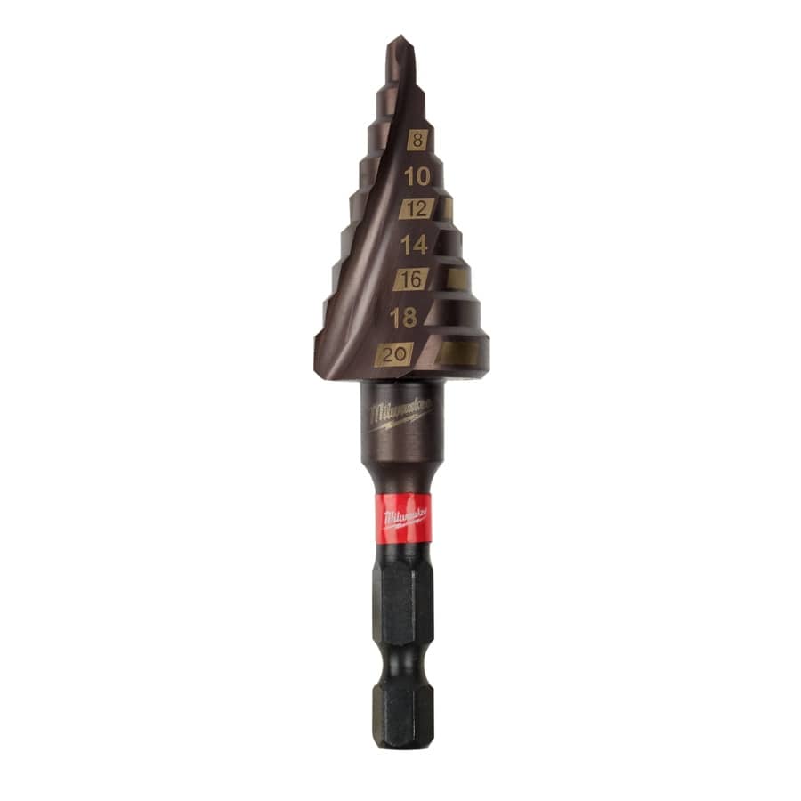 MILWAUKEE 4 bis 20 mm, 2 mm Stufen SHOCKWAVE Stufenbohrer