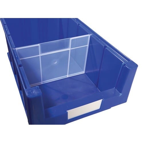 LA-KA-PE Trennw.f.Regalkasten B.230mm PP transparent,geschl.1 BT=25 ST.LA-KA-PE