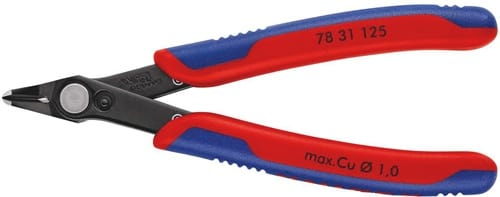 KNIPEX Elektronik-Seitenschneider Super-Knips® L.125mm Form 3 Facette nein brün.KNIPEX