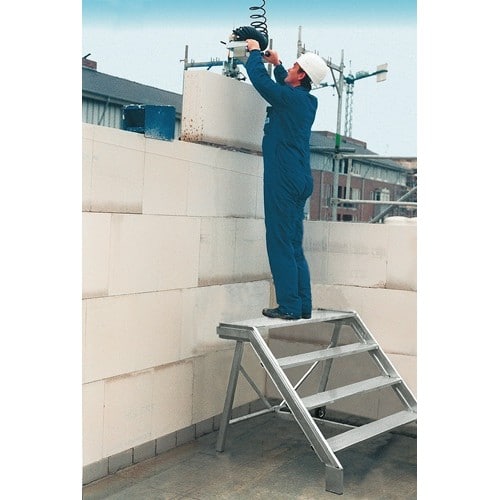 MÜBA Maurertreppe Tritthöhe 0,23m Stufen-L1,15xB0,19m 29kg Alu.MÜBA