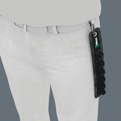 WERA Textilgurt Belt C 6teilig L275xB45mm m.Klettstreifen f.1/2Zoll Nüsse Wera