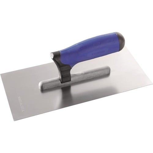 TECWERK Glättekelle L.280mm B.130mm rostfr.m.Ku.-Griff VA S.0,7mm TECWERK
