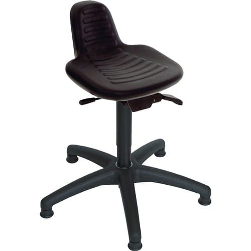 LOTZ Drehhocker Bodengleiter PU-Schaum schwarz Sitz-H.420-610mm LOTZ