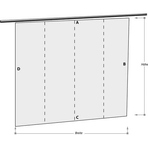 JUTEC Schweißervorhang B1400xH1800mm grau JUTEC