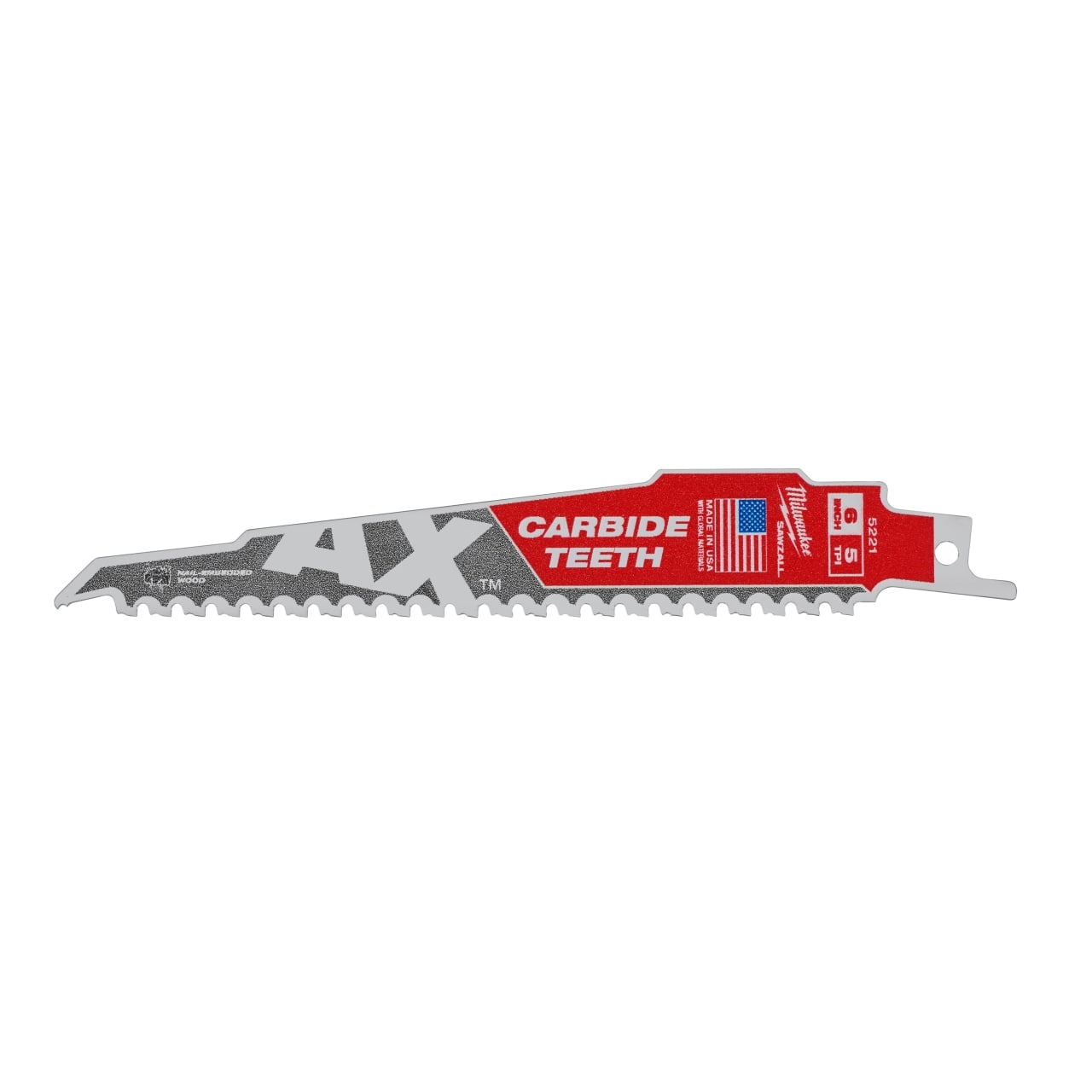 MILWAUKEE 150 x 5 mm (5 TPI) Säbelsägeblatt Demontage THE AX HM-bestückt