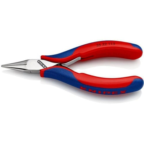 KNIPEX Elektronik-Greifzange Gesamt-L.115mm flachrunde Backen Form 2 Mehrkomp.-Hüllen