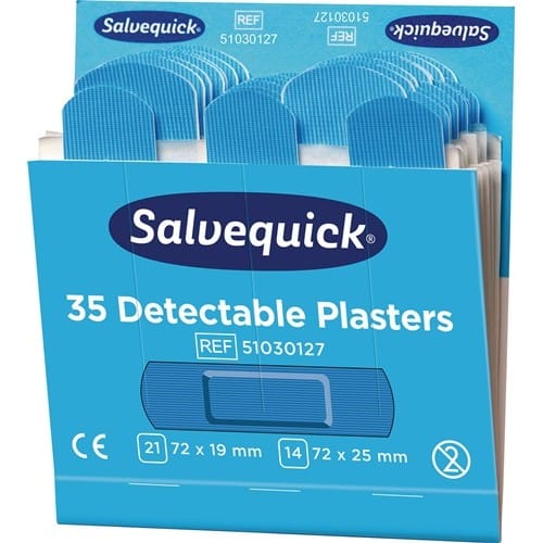 SALVEQUICK Pflasterstrips Salvequick detectable 6 Nachfüllpack je 35 St.SALVEQUICK