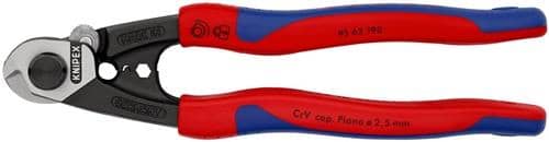 KNIPEX Drahtseilschere L.190mm pol.Mehrkomp.-Hüllen KNIPEX