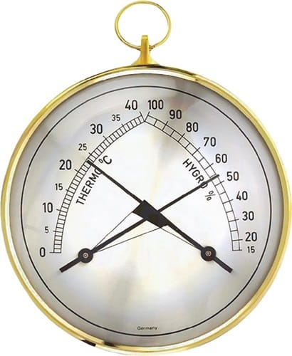 TFA Thermo-Hygrometer Messber.0 b.40GradC/Luft 15-99% T.35mm Messingring TFA