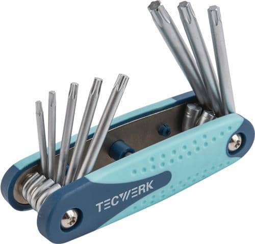 TECWERK Schraubendrehersatz 8-tlg.Handklapphalter T9-T40 S2-Stahl TECWERK