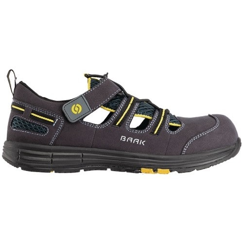 BAAK Sicherheitssandale Rene2 Gr.45 blau/gelb Mikrofaser/Mesh S1P SRC ESD EN20345