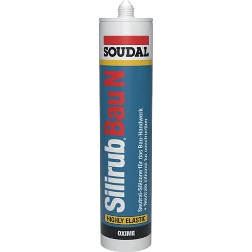 SOUDAL Silikondichtstoff Silirub Bau N weiß 300 ml Kartusche