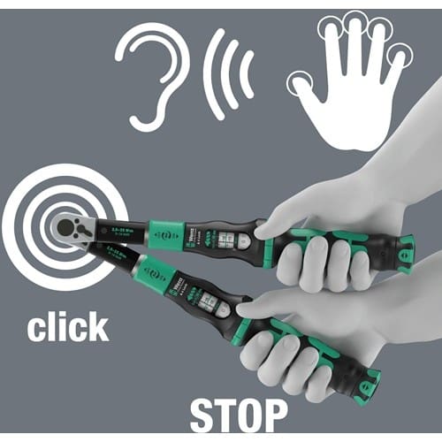 WERA Drehmomentschlüssel Click-Torque Lock A 6 1/4 Zoll 2,5-25 Nm WERA