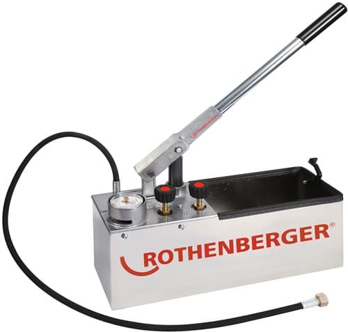 ROTHENBERGER Prüfpumpe RP 50 S Inox 0-60bar R 1/2 Zoll Saugvolumen p.Hub ca.45ml Edelstahl