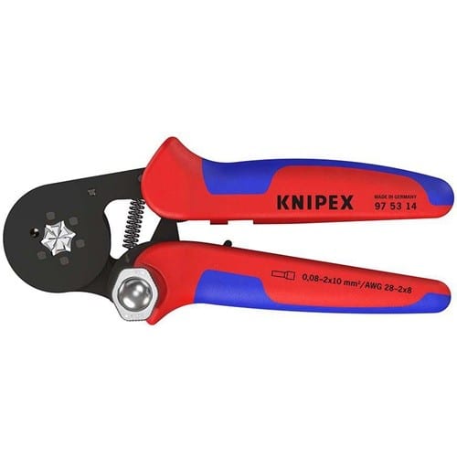 KNIPEX Aderendhülsenzange Gesamt-L.180mm 0,08-10,0 (AWG 28-7)mm² brün.Mehrkomp.-Hüllen