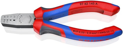 KNIPEX Aderendhülsenzange Gesamt-L.145mm 0,25-2,5 (AWG 23-13)mm² pol.