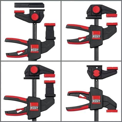 BESSEY Einhandtischzwinge EZR Spann-W.150mm A.60mm Spreiz-W.120-310mm 2 St./VE BESSEY