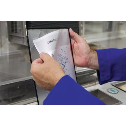 TARIFOLD Wandhalter 5 Sichttafeln PP schwarz m.Neodym-Magnetf.DIN A4 TARIFOLD