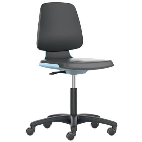 BIMOS Arbeitsdrehstuhl Labsit Rl.Sitzschale blau Integralschaum schwarz