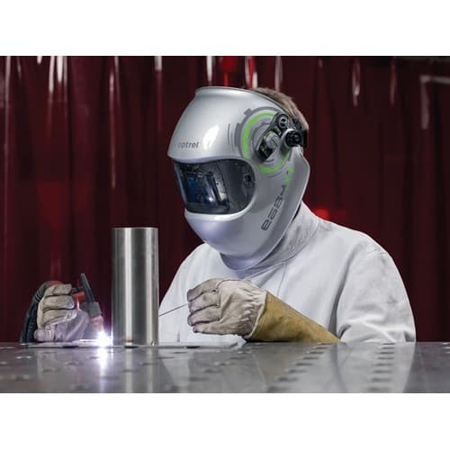 OPTREL Schweißerschutzhelm Optrel e684 silber 90x110mm DIN 5-13 Krt.OPTREL