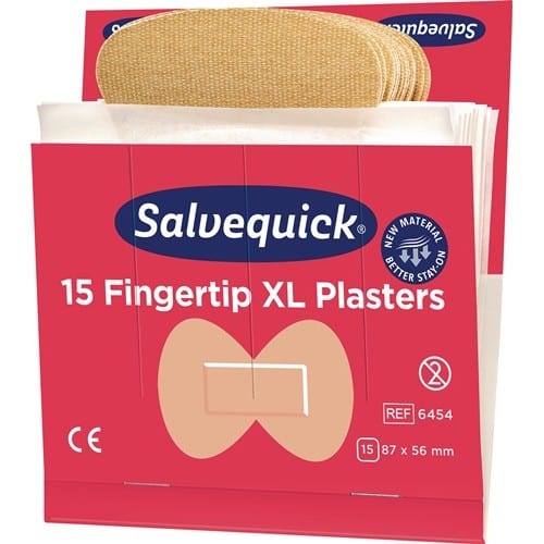 SALVEQUICK Pflasterstrips Salvequick elastisch 6 Nachfüllpack.je 15 St.SALVEQUICK
