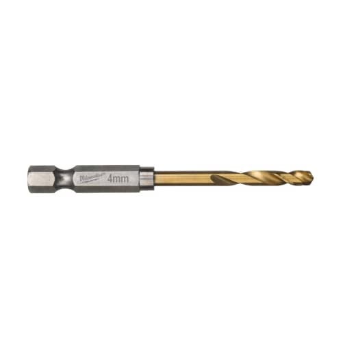 MILWAUKEE 4,0 x 71,5 mm SHOCKWAVE Metallbohrer HSS-G RED HEX Titan 1/4" 10er Pack