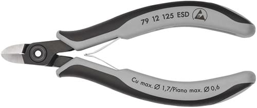 KNIPEX Präzisions-Elektronik-Seitenschneider L.125mm Facette ja,sehr kl.pol.