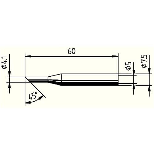 ERSA Lötspitze Serie 172 angeschrägt B.4,1mm 0172 LD/SB ERSA