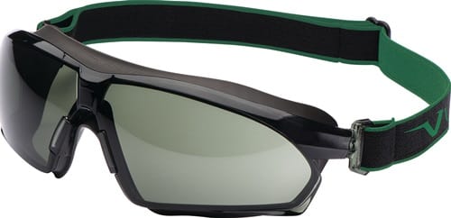 UNIVET Schutzbrille 625 EN166,EN170,EN172 Rahmen dunkelgrau,Scheibe grün G15