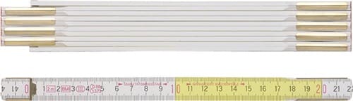 Gliedermaßstab mm/cm EG III Buche weiß-gelb BMI