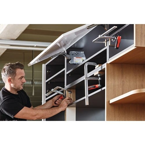 BESSEY Ganzstahlschraubzwinge GZ-KG Spann-W.400mm A.120mm 2-K-Klappgriff BESSEY
