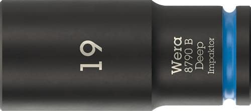 WERA Steckschlüsseleinsatz 8790 B Impaktor Deep 3/8 Zoll 19mm L.63mm WERA