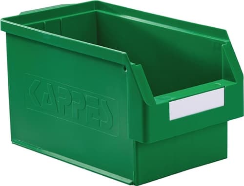 RASTERPLAN Sichtlagerkasten L350xB200xH200mm PE grün RASTERPLAN