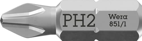 WERA Bit 851/1 Z 1/4 Zoll PH 2 L.25mm WERA