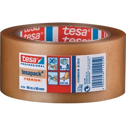 TESA Verpackungsklebeband PVC tesapack® 4124 farblos L.66m B.50mm Rl.TESA