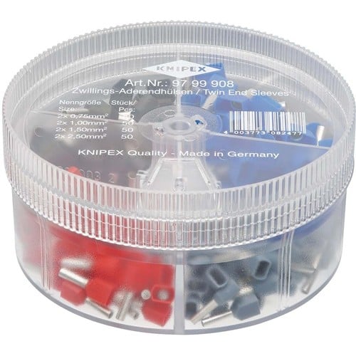 KNIPEX Sortimentsbox 200-tlg.2x0,75-2x2,5mm² Ku.-Box KNIPEX