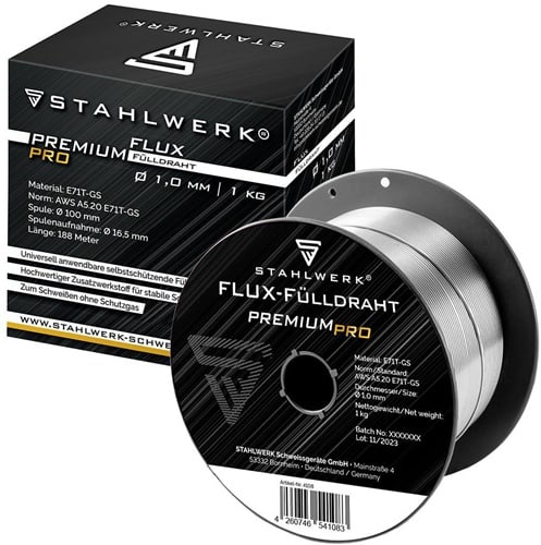 STAHLWERK Fülldraht FLUX E71T-GS D.1mm S100/D100 STAHLWERK