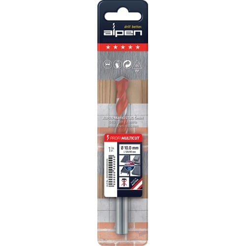 ALPEN Mehrzweckbohrer Profi Multicut D.6,5mm Arbeits-L.54mm Gesamt-L.100mm