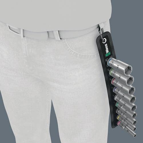 WERA Steckschlüsseleinsatzset Belt B Deep 1 9-tlg.SW 8-19mm Antr.10mm (3/8) Zoll WERA