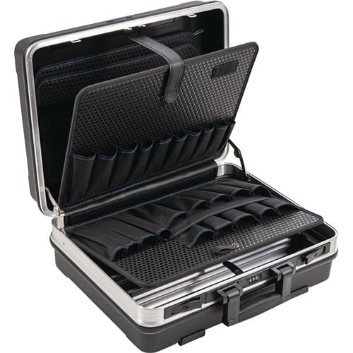 TECWERK Schalenkoffer B500xT200xH420mm m.Wkz.taschen 28,1l ABS-Ku.Alu-Rahmen TECWERK