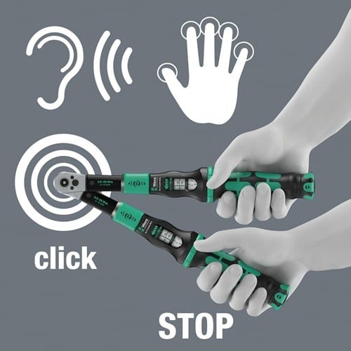 WERA Drehmomentschlüssel Click-Torque Lock A 6 R/L 1/4 Zoll 2,5-25 Nm WERA