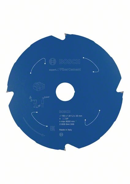 BOSCH Akku-Kreissägeblatt Expert for Fibre Cement, 190 x 1,8/1,2 x 30, 4 Zähne